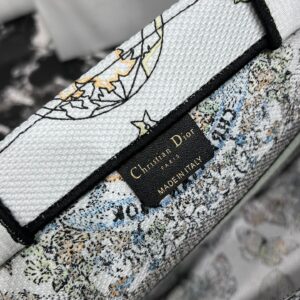 Dior Book Tote Women’s Handbag Embroidered Fabric Size 36cm