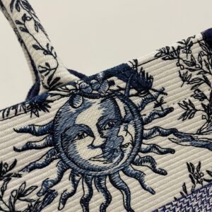 Dior Book Tote Women’s Handbag Embroidered Fabric Size 36cm