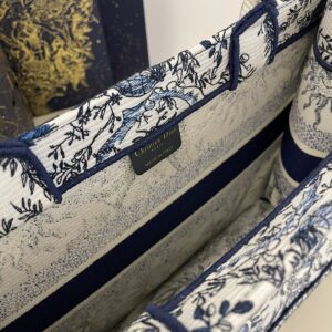 Dior Book Tote Women’s Handbag Embroidered Fabric Size 36cm