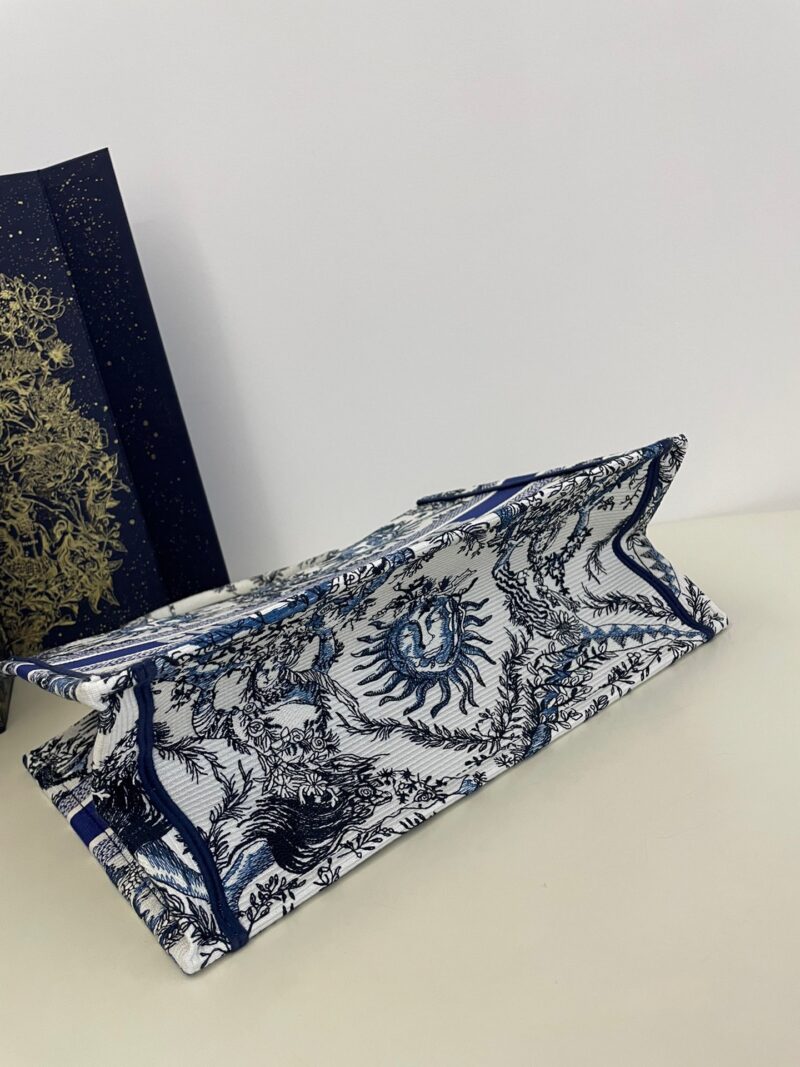 Dior Book Tote Women’s Handbag Embroidered Fabric Size 36cm