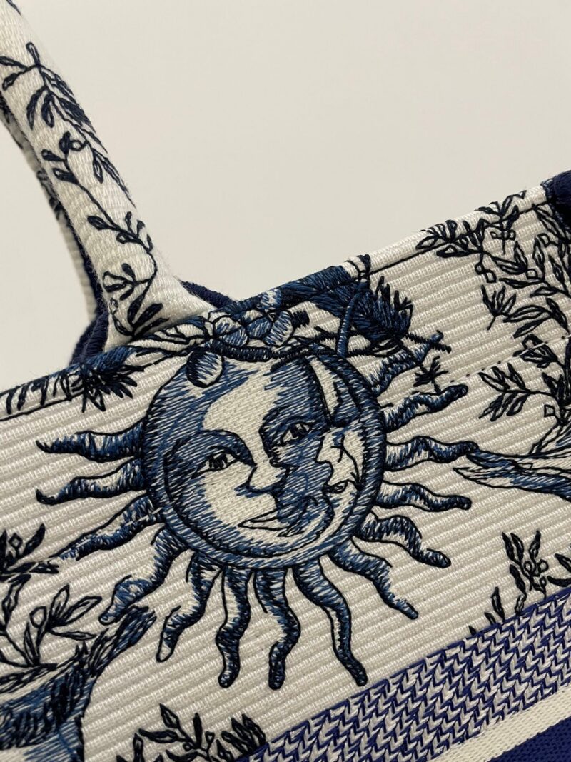 Dior Book Tote Women’s Handbag Embroidered Fabric Size 36cm