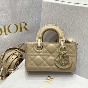 Dior Branded Women’s Handbag D-Joy Mini Bag Super Beige 16.5x6x10cm