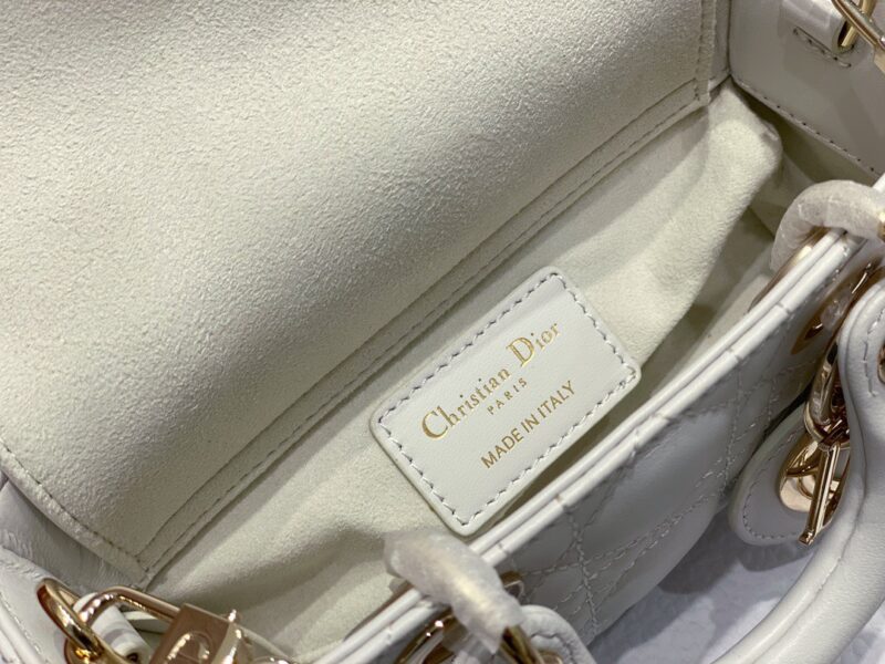 Dior D-Joy Mini Bag White Super Quality Women’s Handbag 16.5x6x10cm