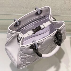 Dior Lady Luxury Branded Women’s Handbag Light Purple 24x18cm