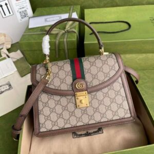 Gucci Diana Jumbo GG Tote Bag Small Camel/Ebony
