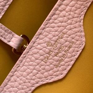 Louis Vuitton LV Capucines BB Pink Handbags Lock Gold 27x18x9cm