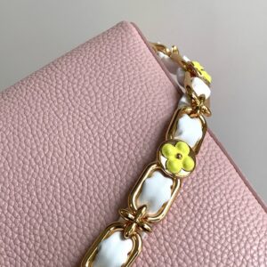Louis Vuitton LV Capucines BB Pink Handbags Lock Gold 27x18x9cm