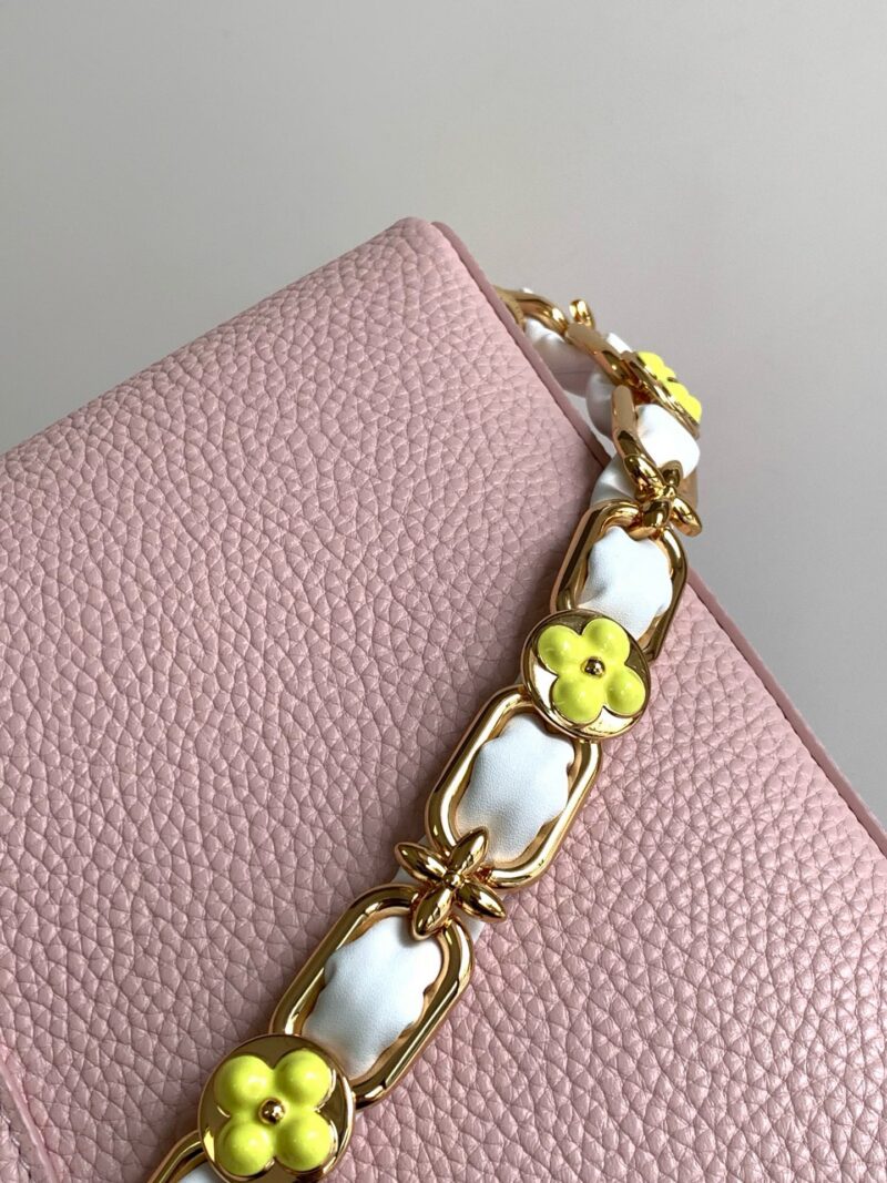 Louis Vuitton LV Capucines BB Pink Handbags Lock Gold 27x18x9cm