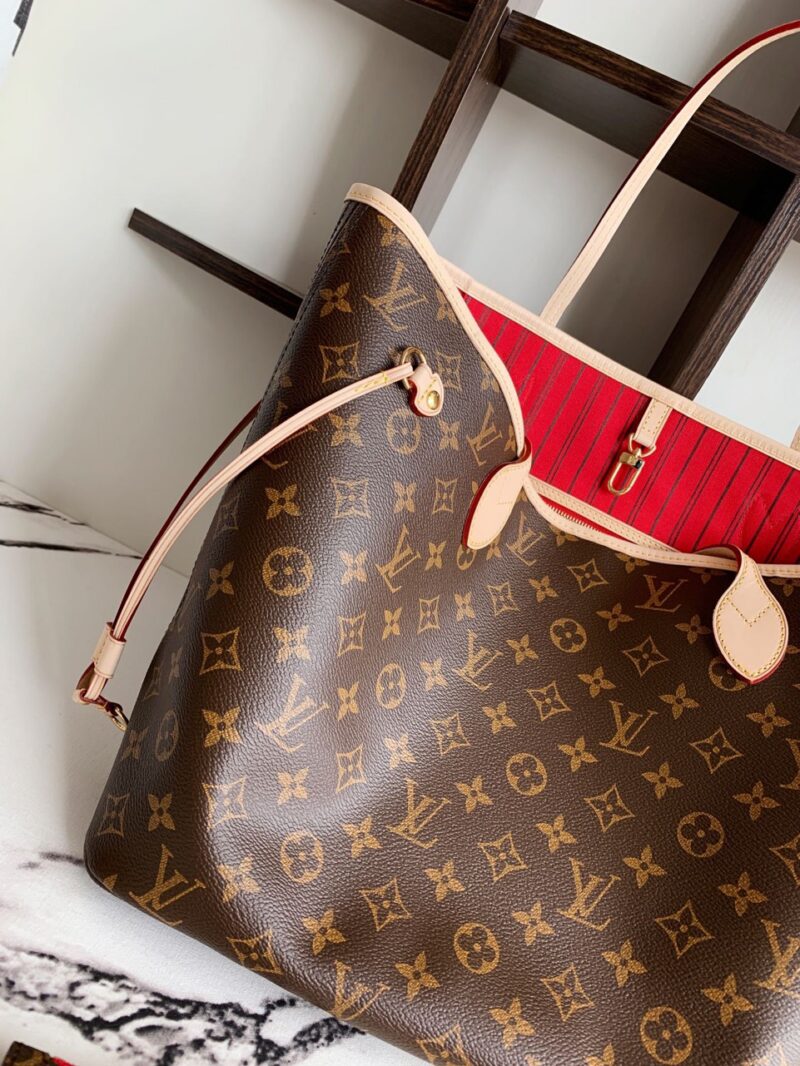 Louis Vuitton LV Neverfull Like Auth Handbags Brown Pattern 32x29x17cm