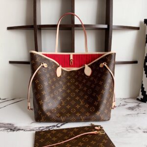 Louis Vuitton LV Neverfull Like Auth Handbags Brown Pattern 32x29x17cm