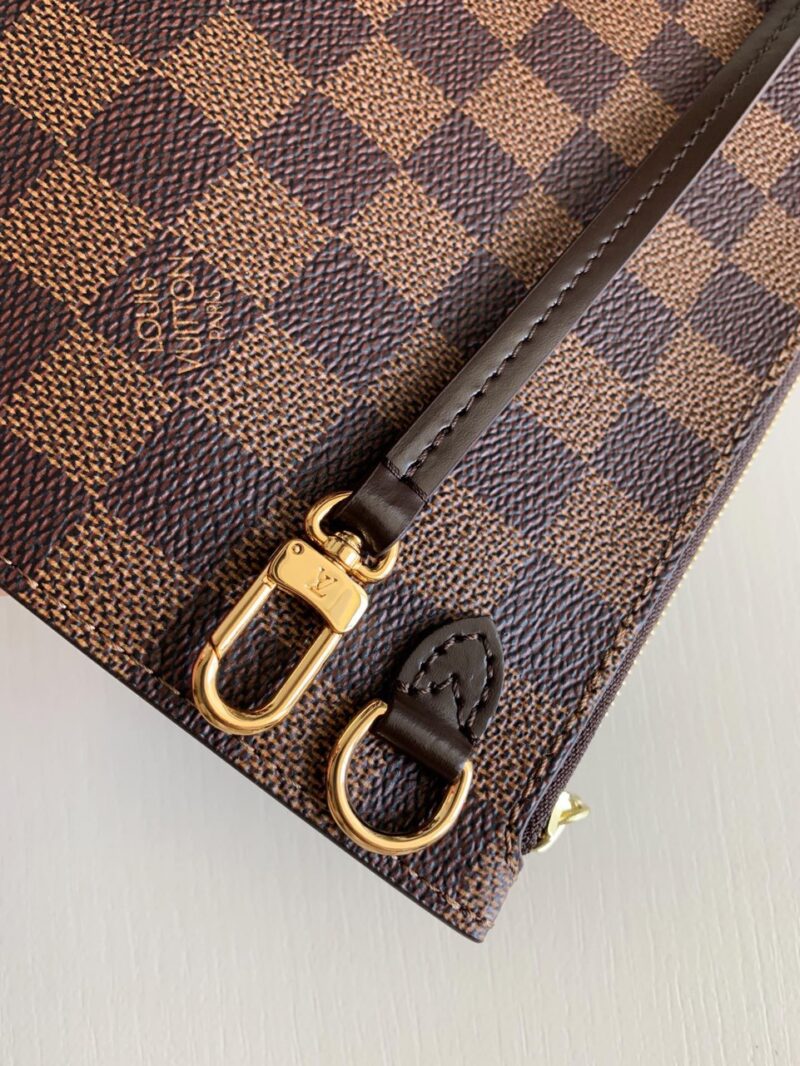 Louis Vuitton LV Neverfull Checkered Pattern Handbags 32x29x17cm