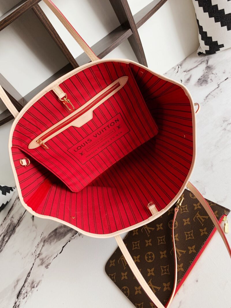 Louis Vuitton LV Neverfull Like Auth Handbags Brown Pattern 32x29x17cm