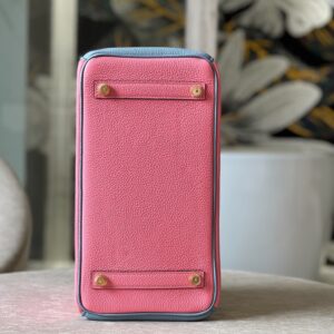 Hermes Birkin 30 Liam Blue/ Rose Pink Togo Leather Gold Hardware