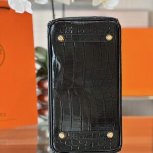 Hermes Birkin 30 Black/Pink Genuine Crocodile Leather – Custom Made