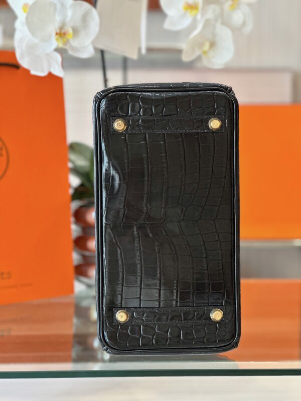 Hermes Birkin 30 Black/Pink Genuine Crocodile Leather – Custom Made