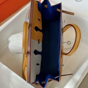 Hermes Birkin 25 Gray/Brown Epsom leather Palladium Hardware