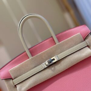 Hermes Birkin 25 Pink/Beige Customize Palladium Hardware