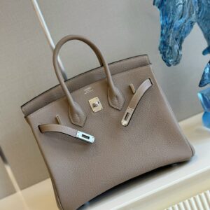 Hermes Birkin 25 Gris Tourterelle Togo Palladium Hardware