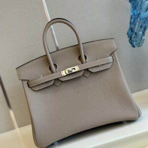 Hermes Birkin 25 Gris Tourterelle Togo Palladium Hardware