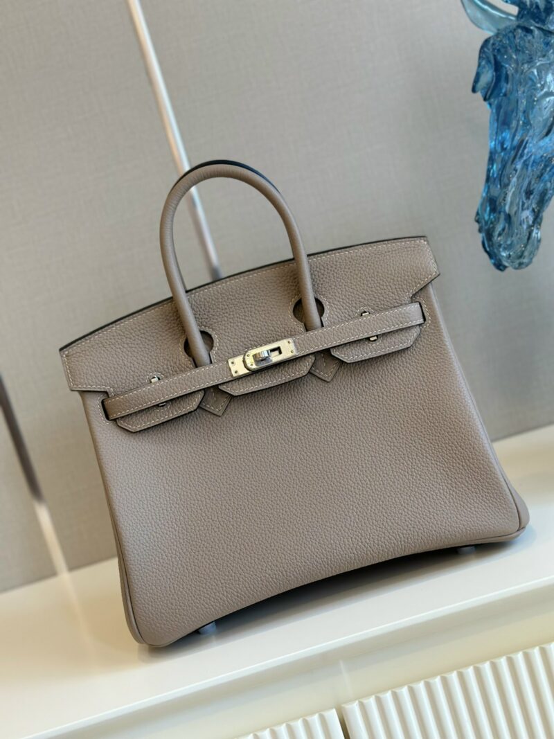 Hermes Birkin 25 Gris Tourterelle Togo Palladium Hardware