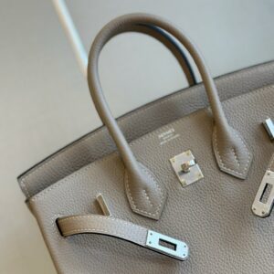 Hermes Birkin 25 Gris Tourterelle Togo Palladium Hardware