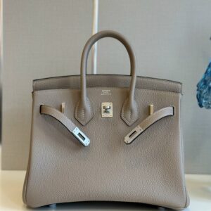 Hermes Birkin 25 Gris Tourterelle Togo Palladium Hardware