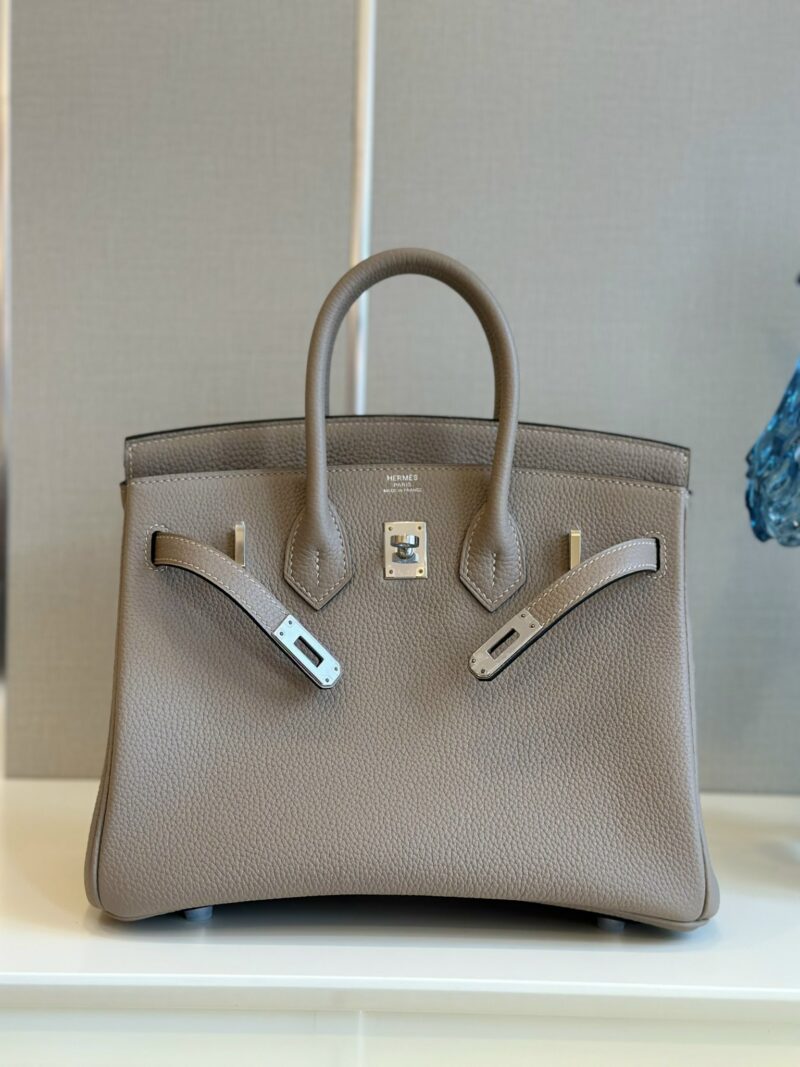 Hermes Birkin 25 Gris Tourterelle Togo Palladium Hardware
