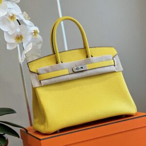 Hermes Birkin 30 Amber Yellow Palladium Hardware