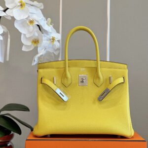 Hermes Birkin 30 Amber Yellow Palladium Hardware