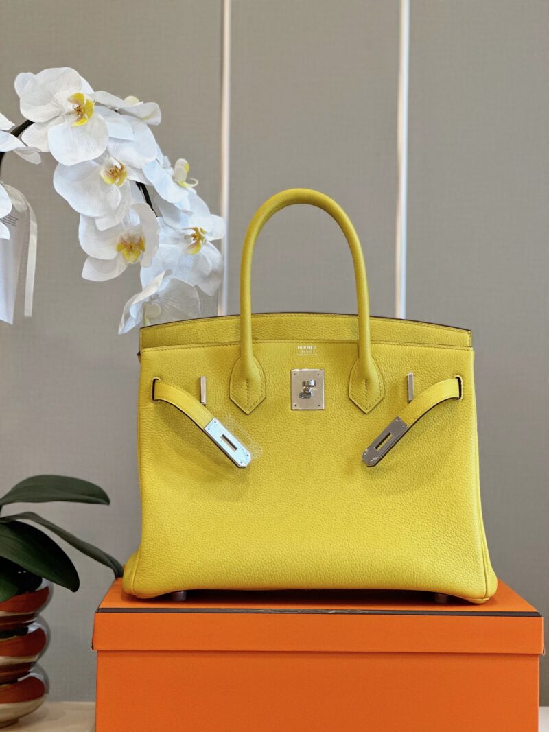 Hermes Birkin 30 Amber Yellow Palladium Hardware