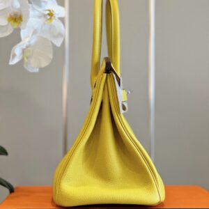Hermes Birkin 30 Amber Yellow Palladium Hardware