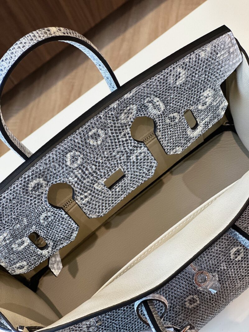 Hermes Brikin 25 Omber Genuine Lizard leather Gold Hardware