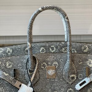 Hermes Brikin 25 Omber Genuine Lizard leather Gold Hardware