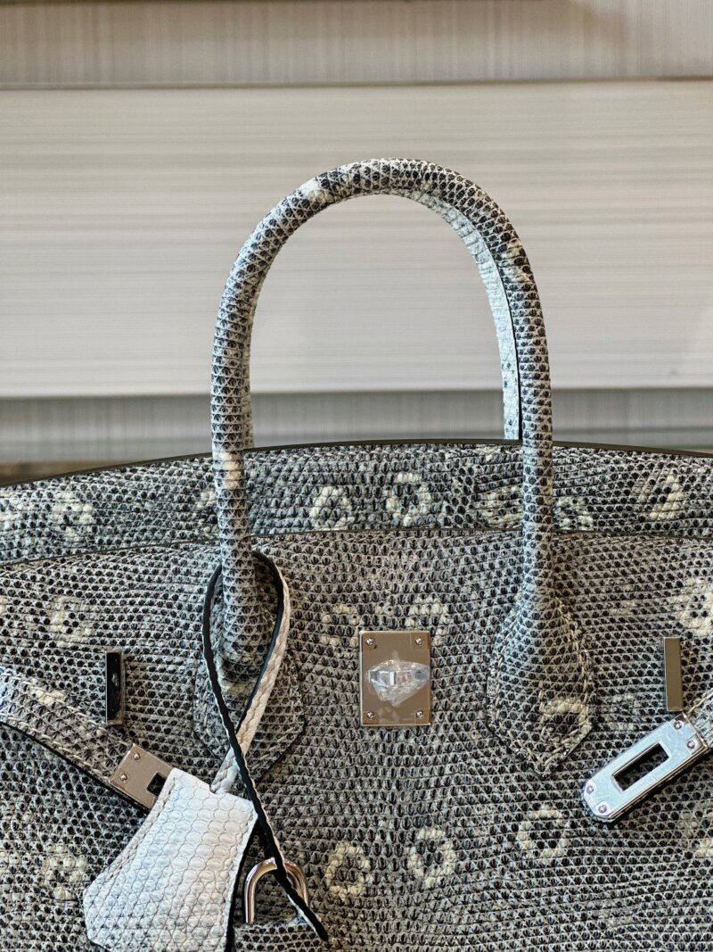 Hermes Brikin 25 Omber Genuine Lizard leather Gold Hardware