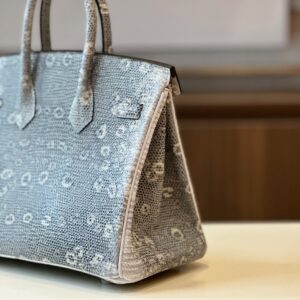 Hermes Brikin 25 Omber Genuine Lizard leather Gold Hardware