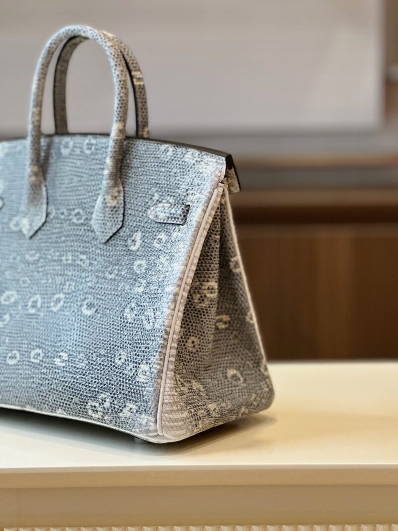 Hermes Brikin 25 Omber Genuine Lizard leather Gold Hardware