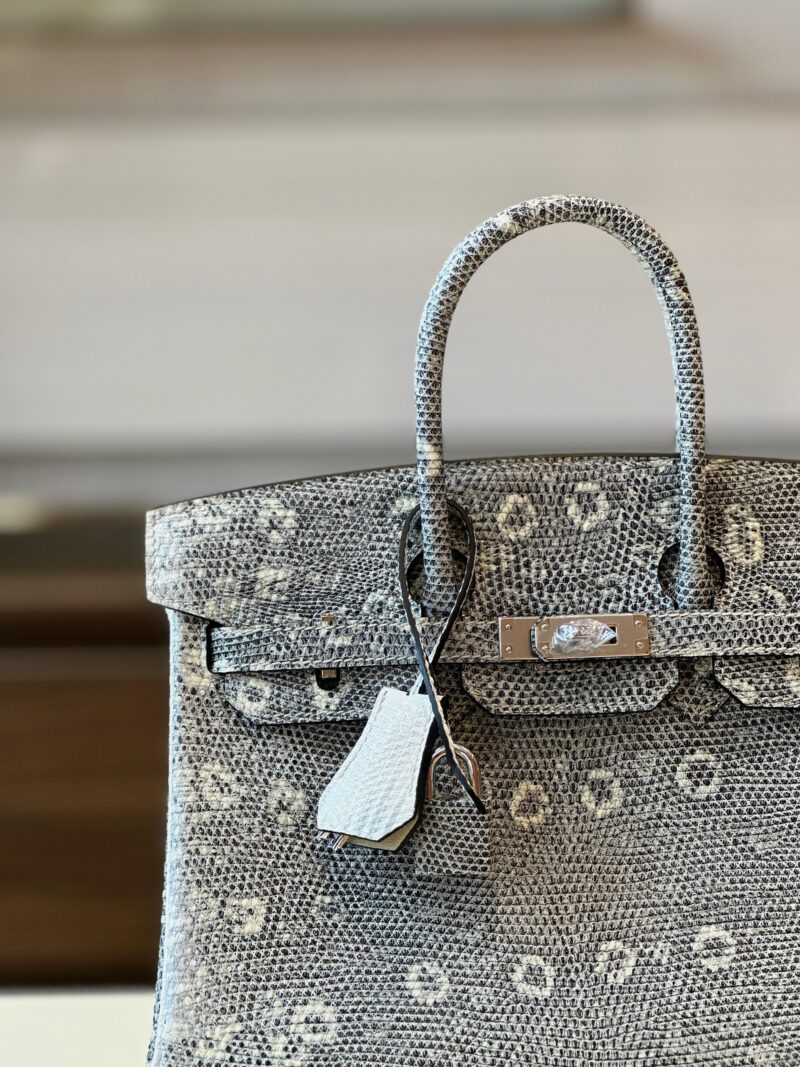 Hermes Brikin 25 Omber Genuine Lizard leather Gold Hardware