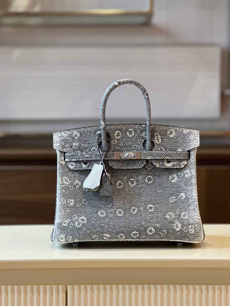 Hermes Brikin 25 Omber Genuine Lizard leather Gold Hardware