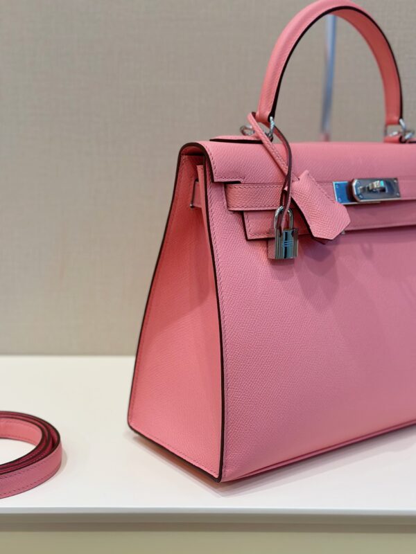 Hermes Kelly 28 Rose Pink Epsom Leather Palladium Hardware