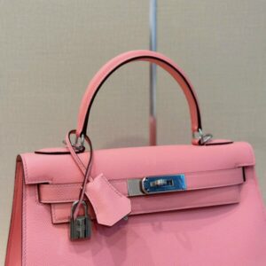 Hermes Kelly 28 Rose Pink Epsom Leather Palladium Hardware