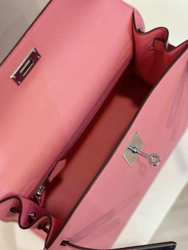 Hermes Kelly 28 Rose Pink Epsom Leather Palladium Hardware