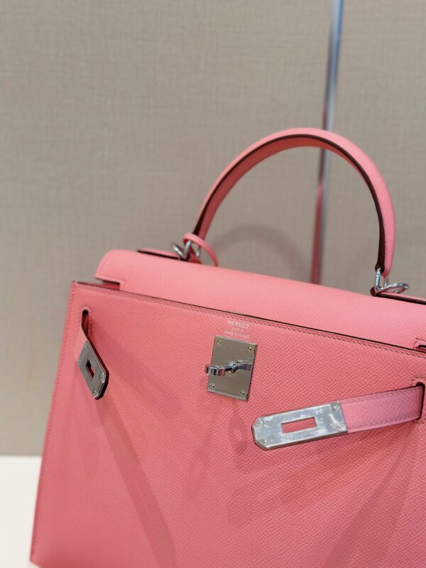 Hermes Kelly 28 Rose Pink Epsom Leather Palladium Hardware