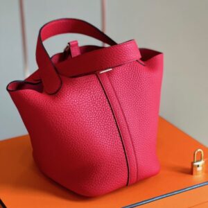 Hermes Picotin 18 Pink Togo Leather Gold Hardware