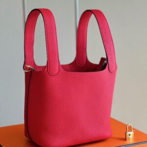 Hermes Picotin 18 Pink Togo Leather Gold Hardware