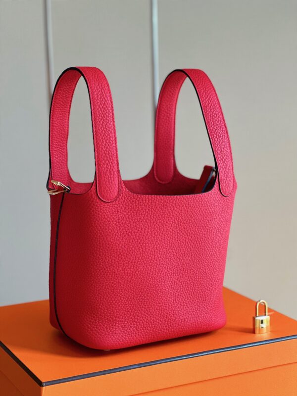 Hermes Picotin 18 Pink Togo Leather Gold Hardware