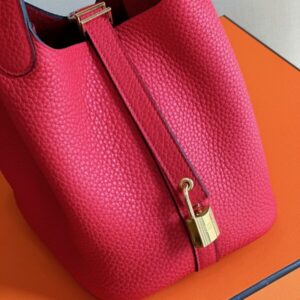 Hermes Picotin 18 Pink Togo Leather Gold Hardware