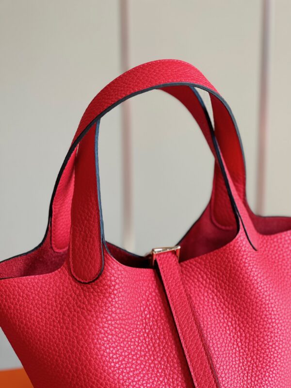 Hermes Picotin 18 Pink Togo Leather Gold Hardware