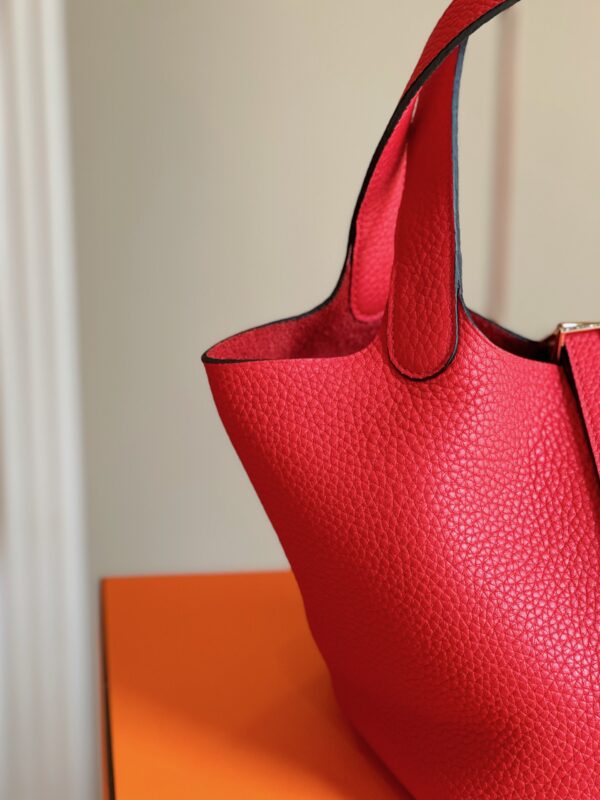 Hermes Picotin 18 Pink Togo Leather Gold Hardware