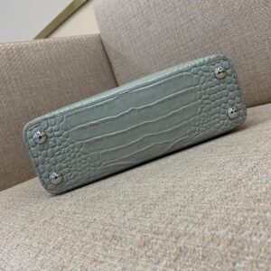 Louis Vuitton LV Capucines BB Gray Crocodile Leather Handbag Like Auth 21cm