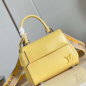 Tui-Xach-Nu-Louis-Vuitton-LV-Clunny-Rep-11-Cao-Cap-Mau-Vang-20x16cm-9 Louis Vuitton Clunny Yellow Raised Pattern 20x16cm